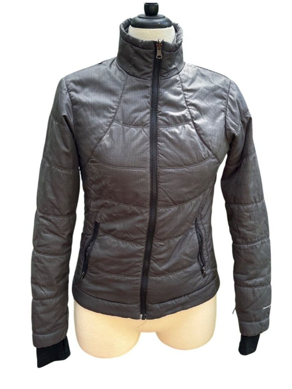 Columbia Womens Omni-Heat Interchange Jacket Gray Zip Closure Size Small Lightwe
